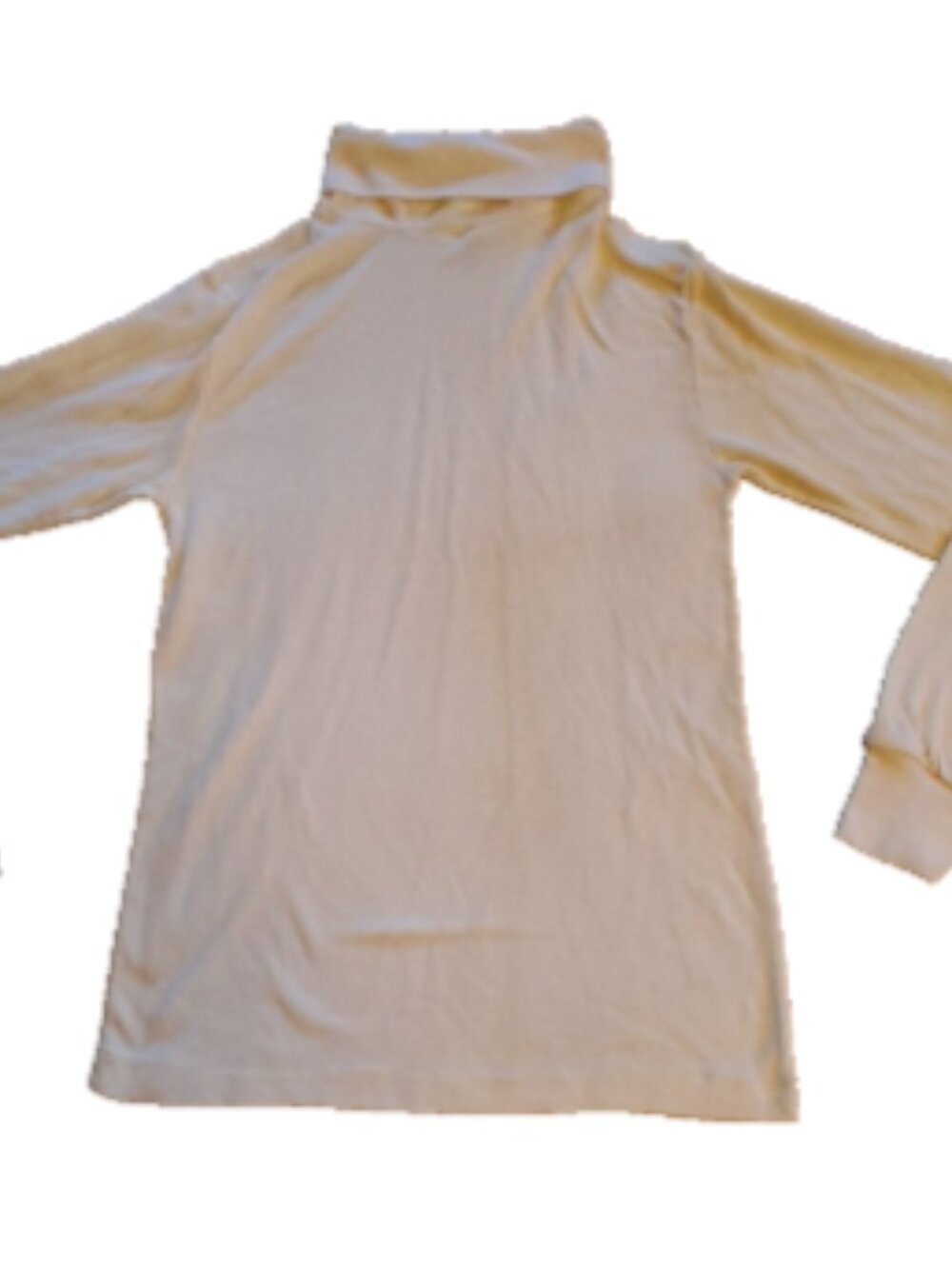 Ivy Club Women's Size M Beige Long Sleeve Turtleneck Shirt Top